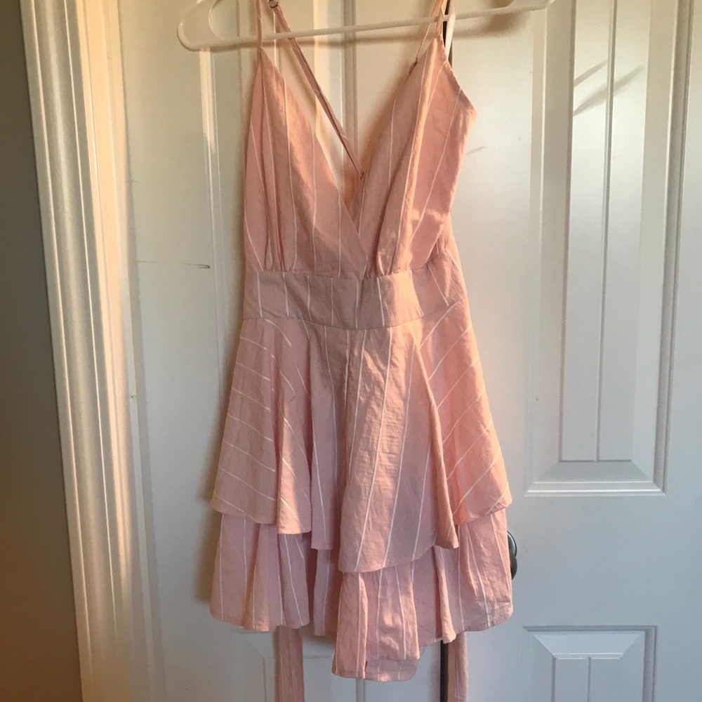 Windsor pink stripe romper